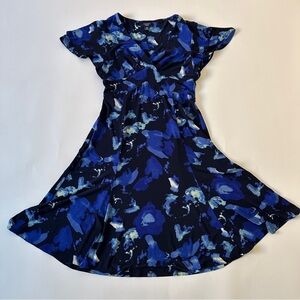 Chaps Navy and Sky Blue Dress